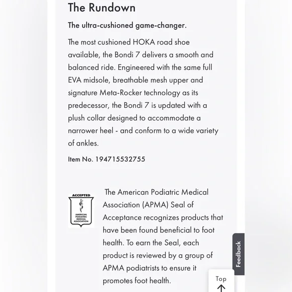 Hoka Bondi 7 Shoes - Picture 6 of 7